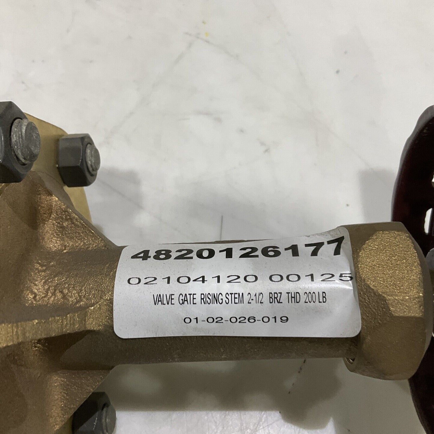 CRANE 424 CL200 RS SS RISING STEAM GATE VALVE BRONZE 2-1/2” 200 LB 373