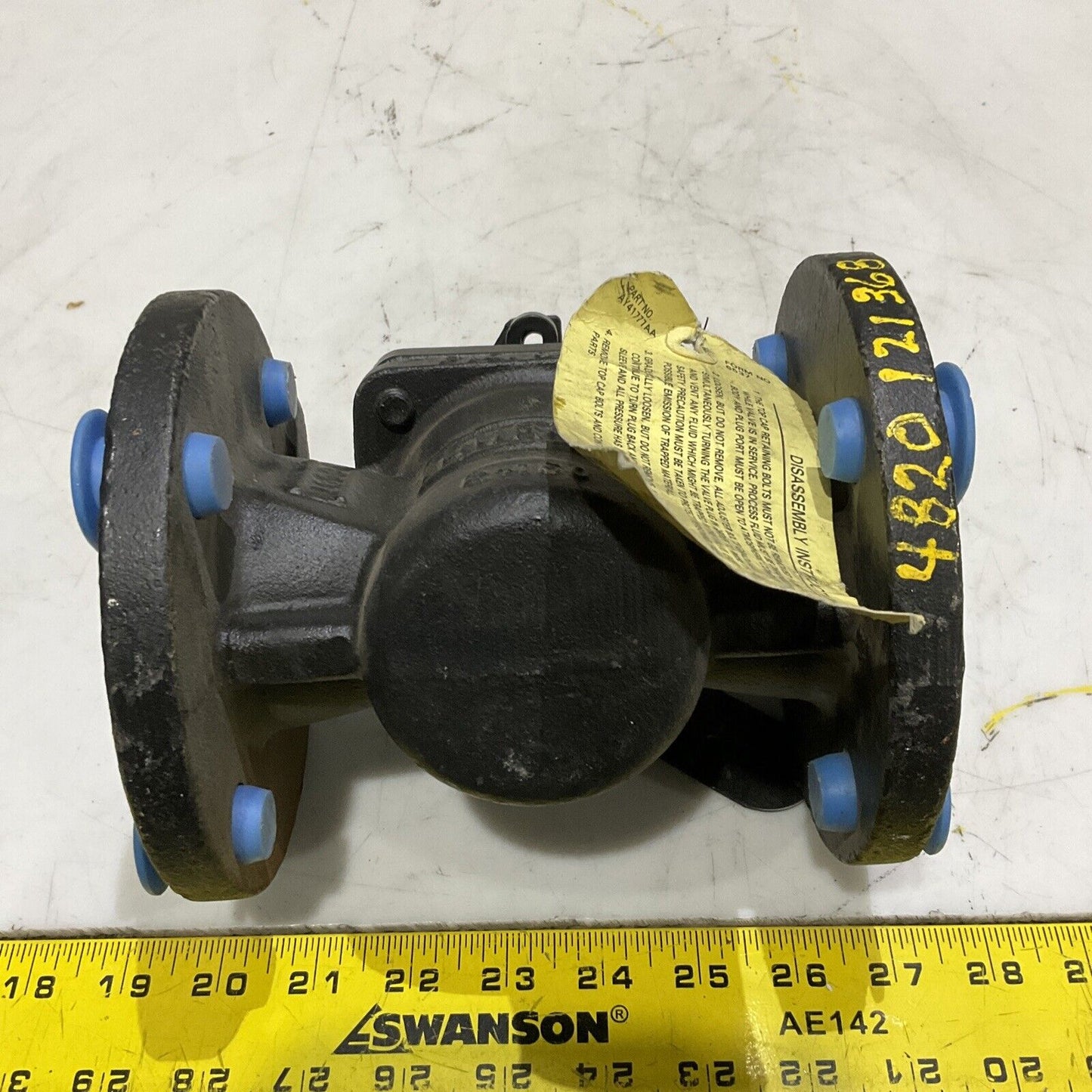 DURCO AY41777AA 6537 FIG. 0411 G411 DI/DI FLANGED PLUG VALVE 2” 150 LB 373
