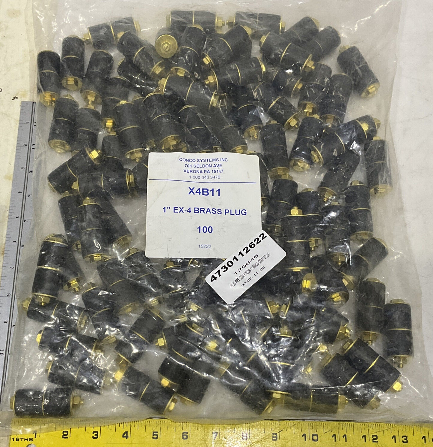 CONCO EX-4 X4B11 1” EXPANDING TUBE PLUG BRASS CONDENSOR LOT OF 100 373