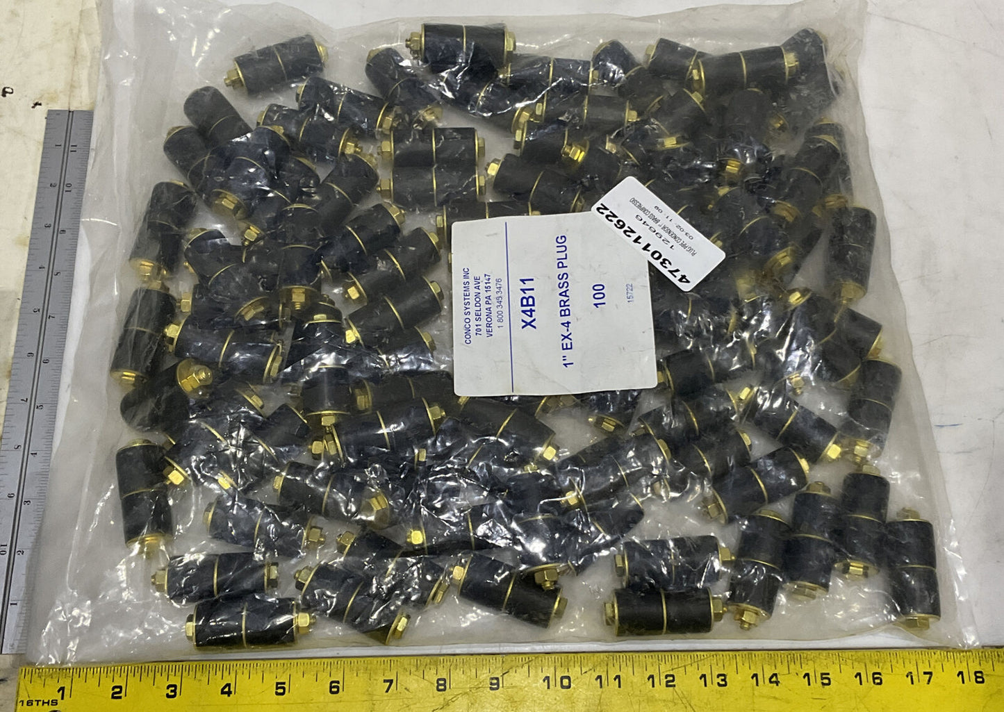 CONCO EX-4 X4B11 1” EXPANDING TUBE PLUG BRASS CONDENSOR LOT OF 100 373