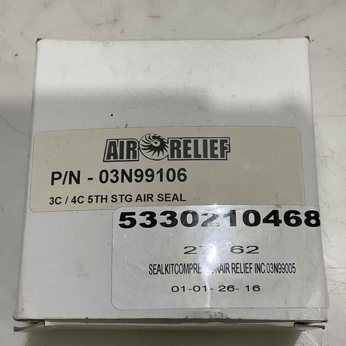 AIR RELIEF 03N99106 BG5X884 COMPRESSOR SEAL KIT 3C/4C 5TH STG AIR SEAL 373