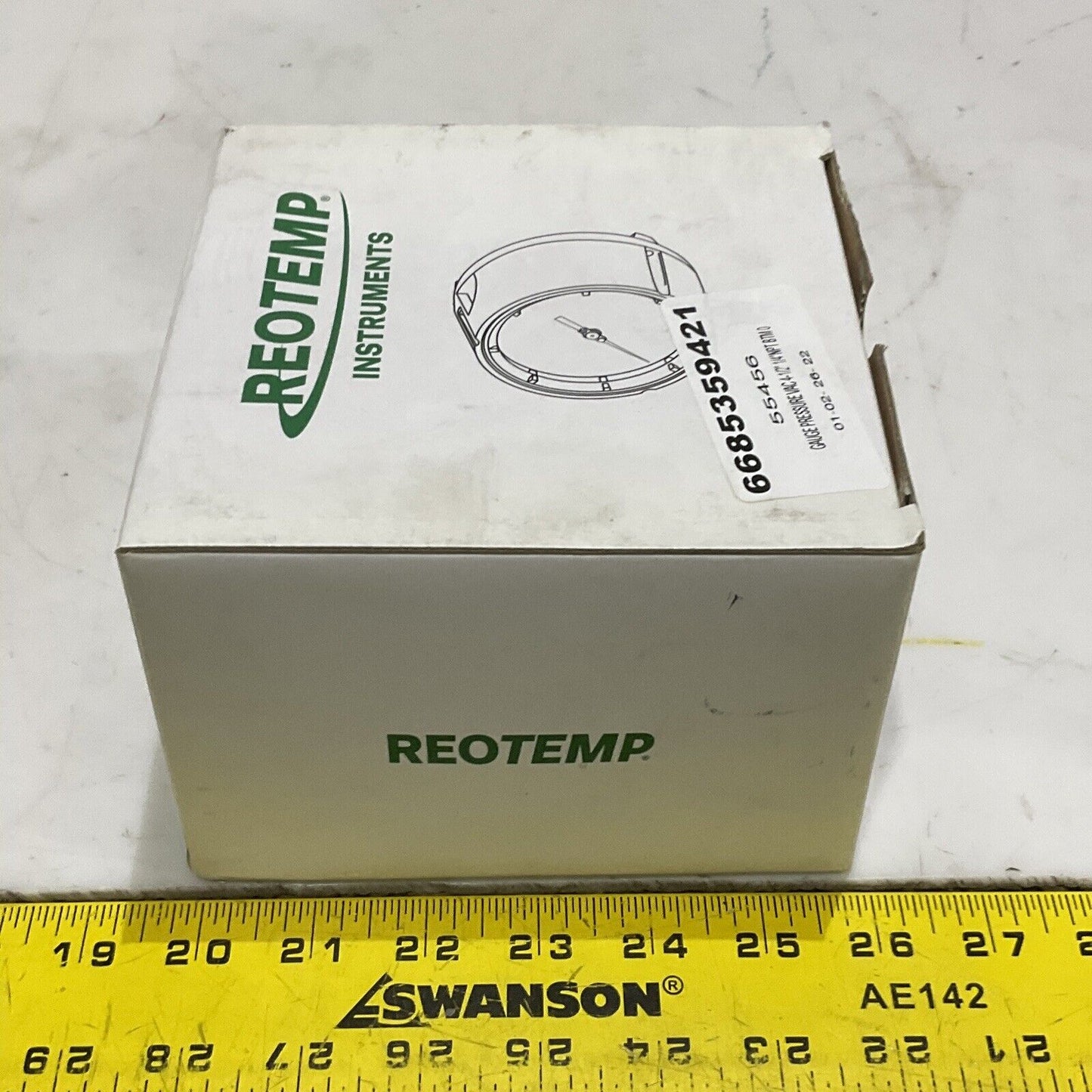 REOTEMP PT45P1A4P01-D-T INDUSTRIAL PRESSURE GAUGE 4-1/2” 1/4NPT -30INHG TO 0 373