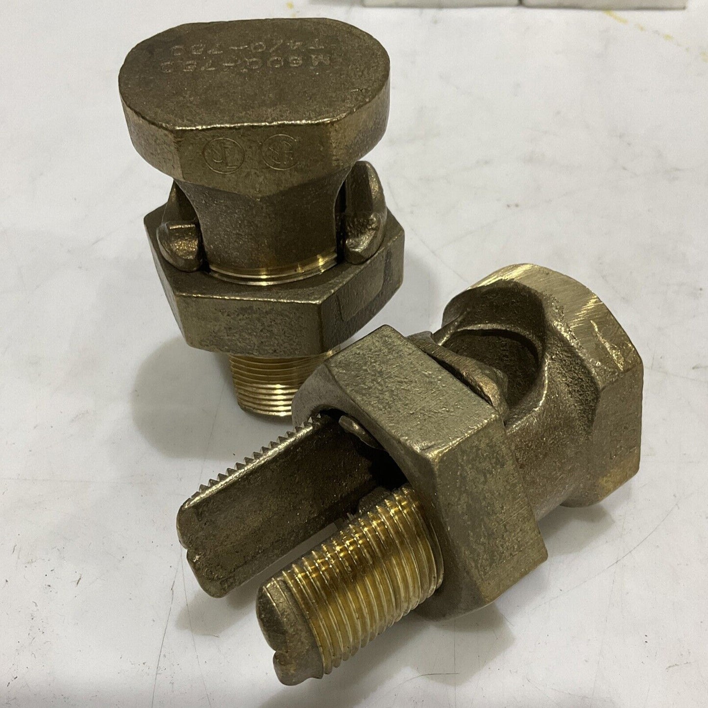 BLACKBURN 750M SPLIT-BOLT CONNECTOR HIGH-STRENGTH BRONZE LOT OF 4 373