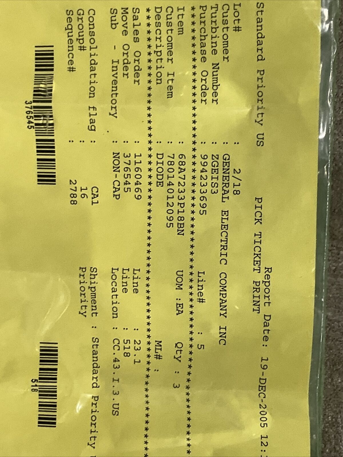 GENERAL ELECTRIC 68A7233P18BN F/GT EXCITER DIODE 373