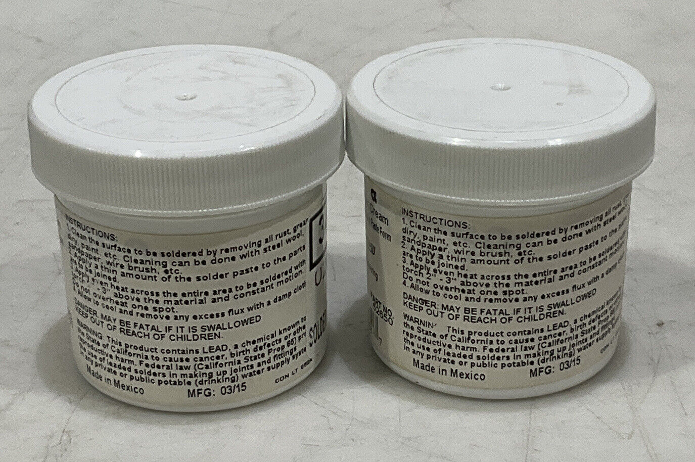 ALPHA TECHNOLOGY 52650 SOLDER CREAM LOT OF 2 373