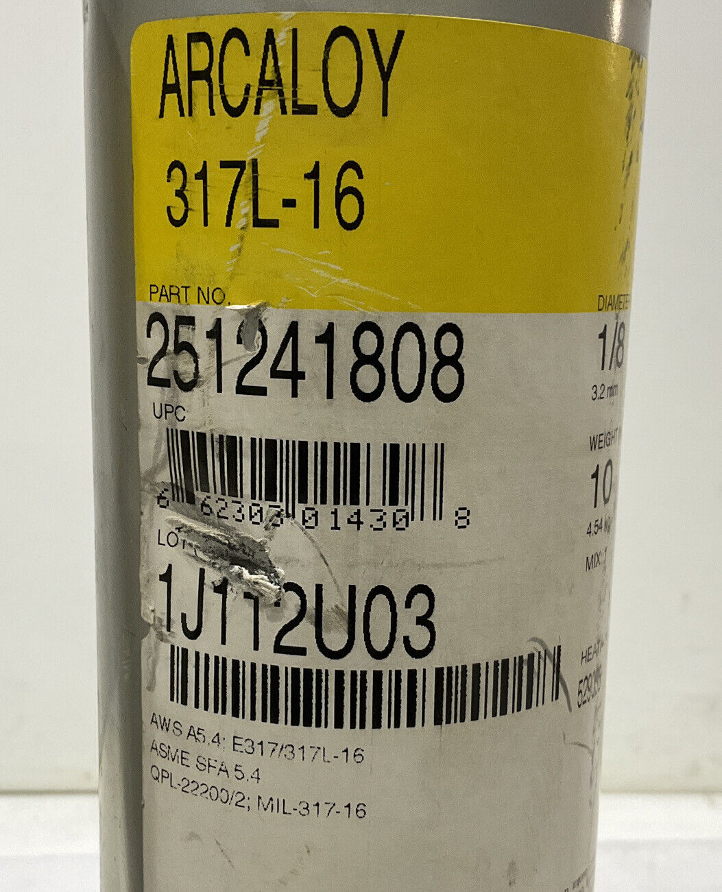 ESAB ARCALOY 317L-16 251241808 WELDING ELECTRODE LOT OF 2 373