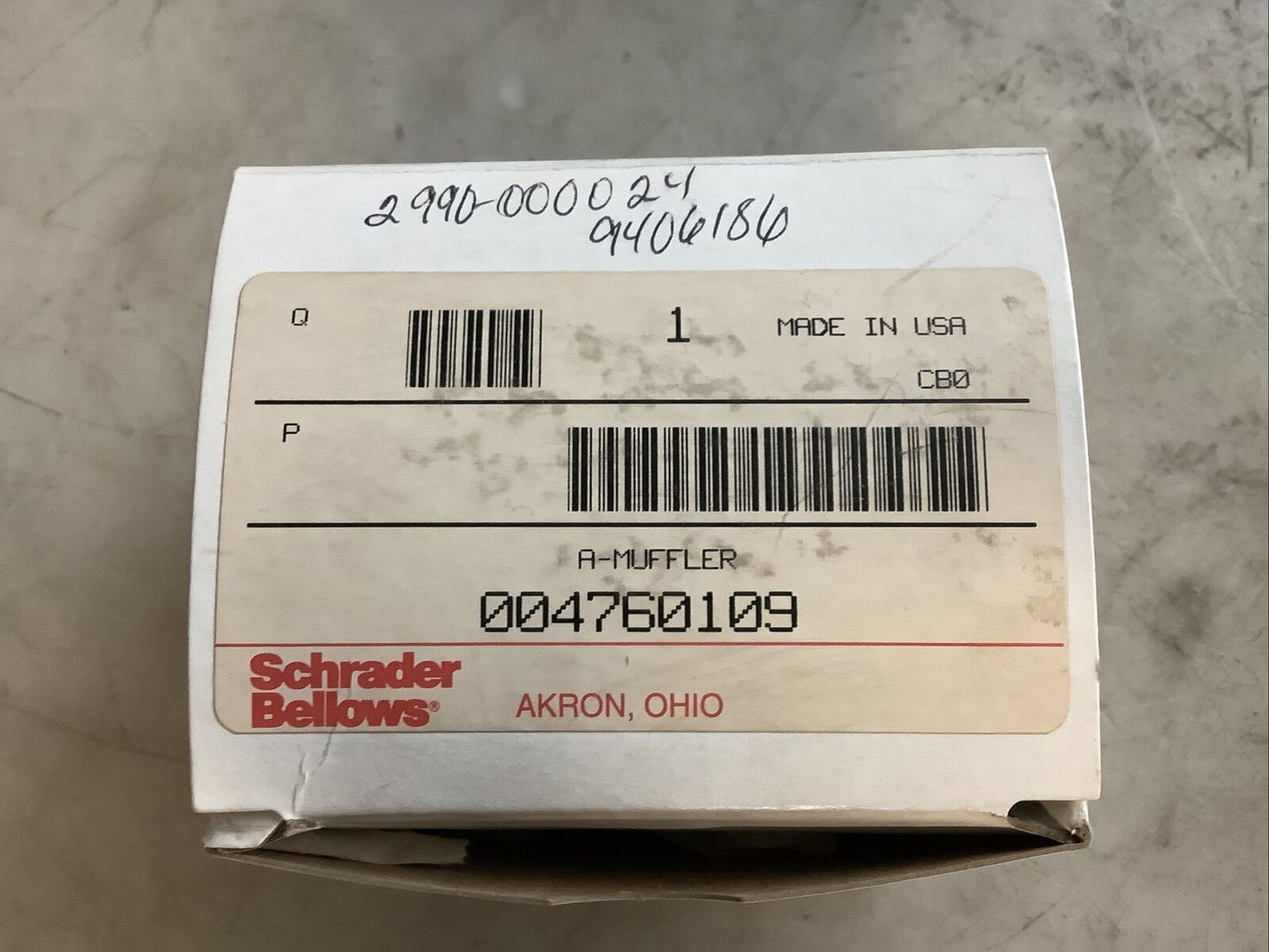 SCHRADER BELLOWS 004760109 MUFFLER 373