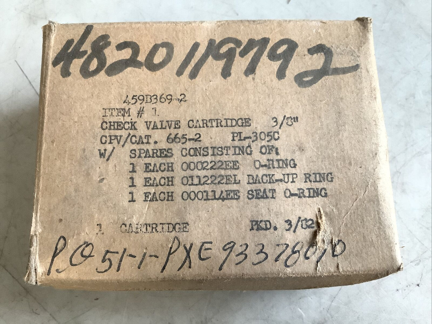 CPV 665-2 CHECK VALVE 3/8IN 373
