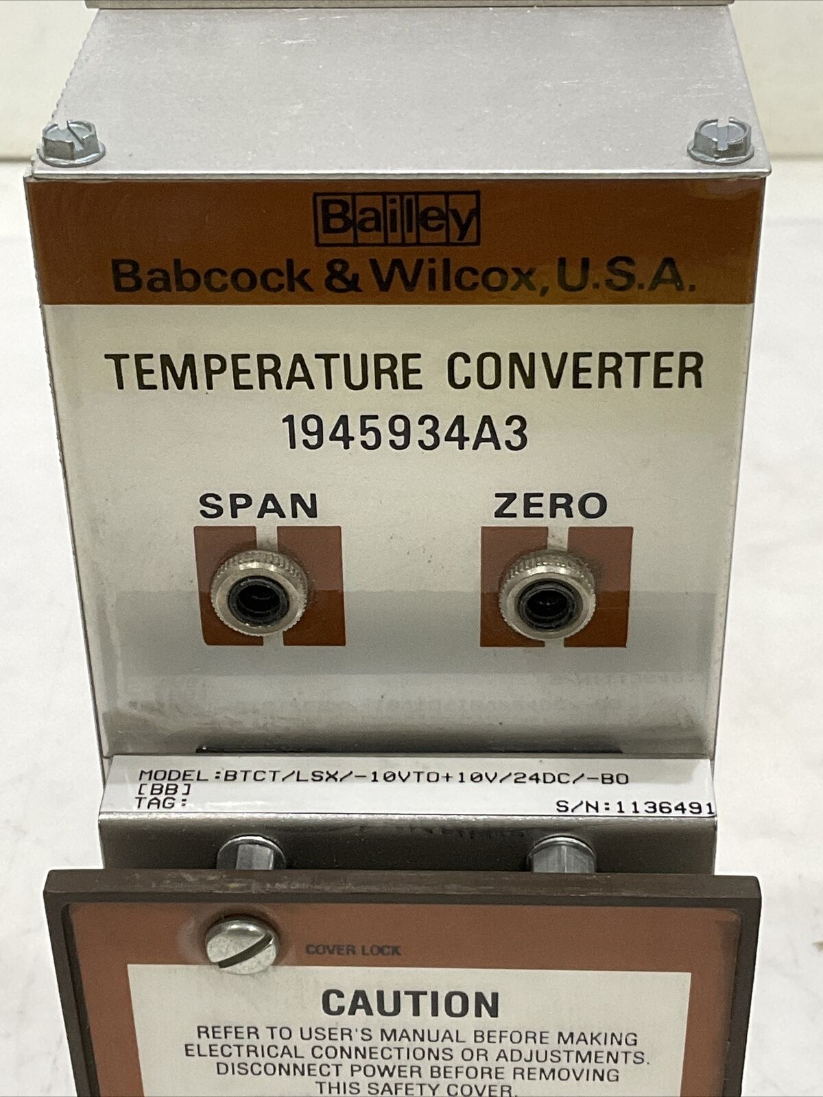 BABCOCK AND WILCOX 1945934A3 TEMPERATURE CONVERTER 373