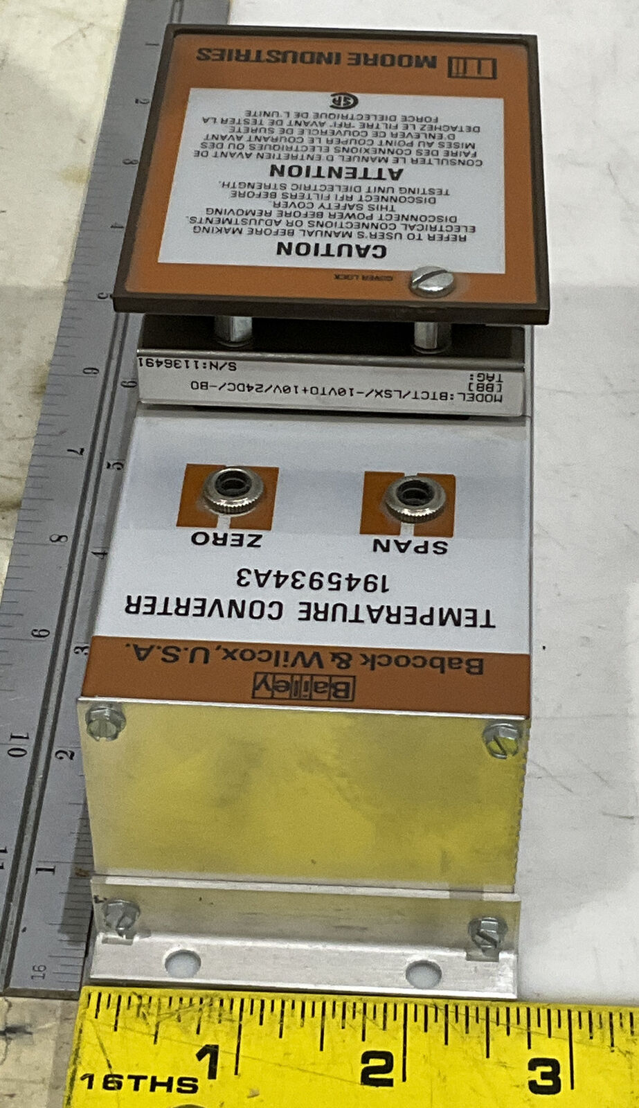 BABCOCK AND WILCOX 1945934A3 TEMPERATURE CONVERTER 373