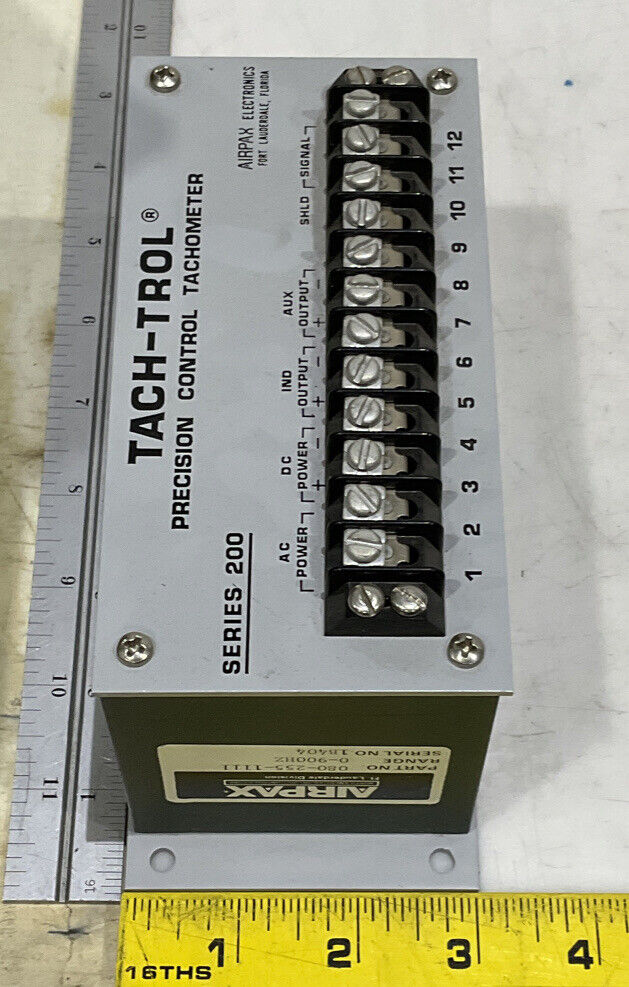 AIRPAX 080255-1111 1-900HZ PRECISION CONTROL TACHOMETER 373