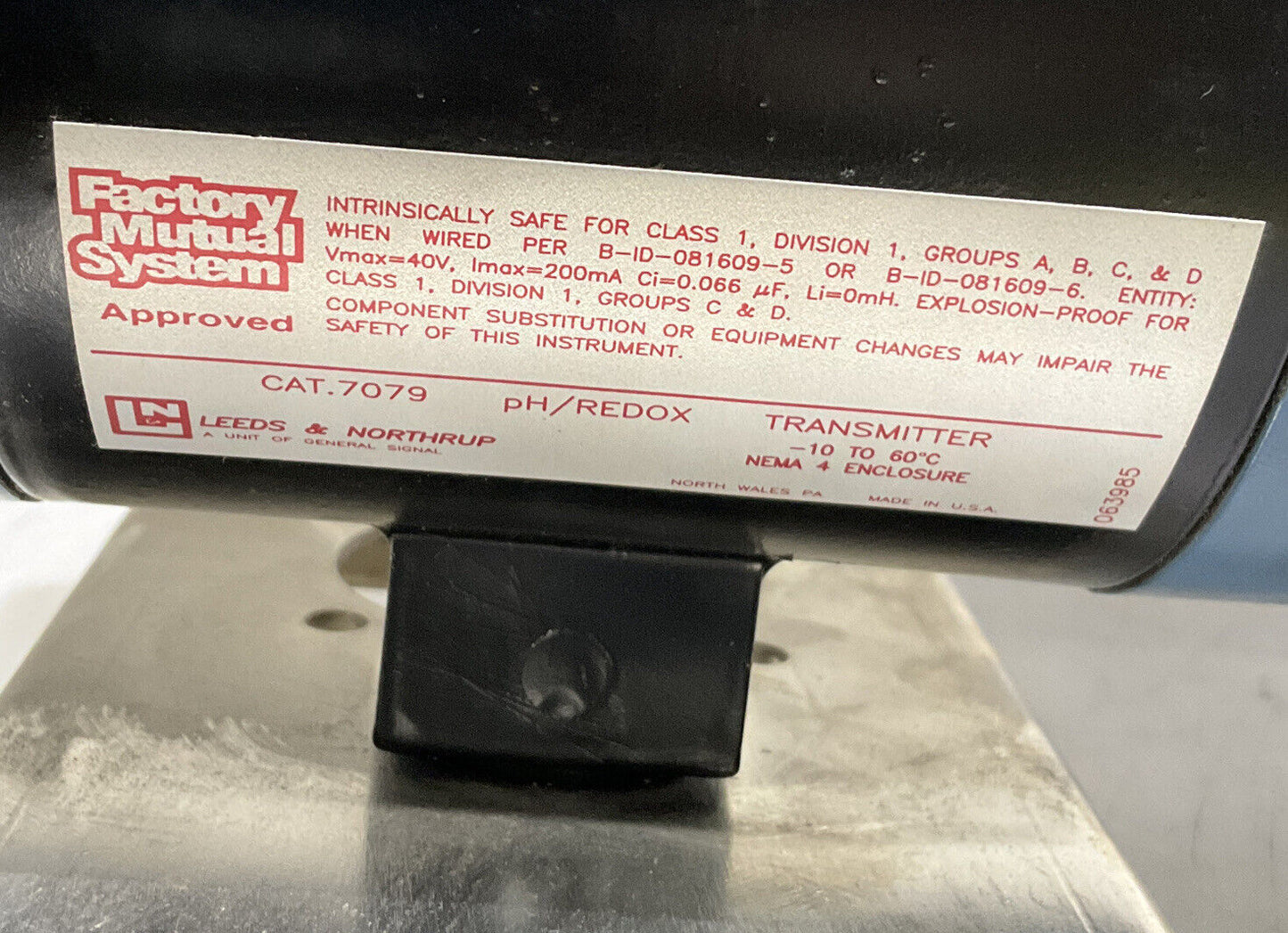 LEEDS AND NORTHRUP 7079-11 TRANSMITTER FOR PH ORP 373