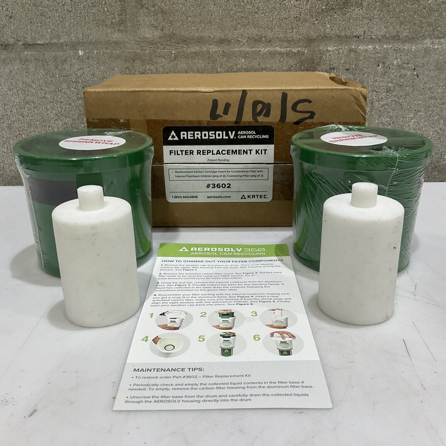 AEROSOLV 3602 CARBON CARTRIDGE EFFICIENCY COALESCER FILTER REPLACEMENT KIT