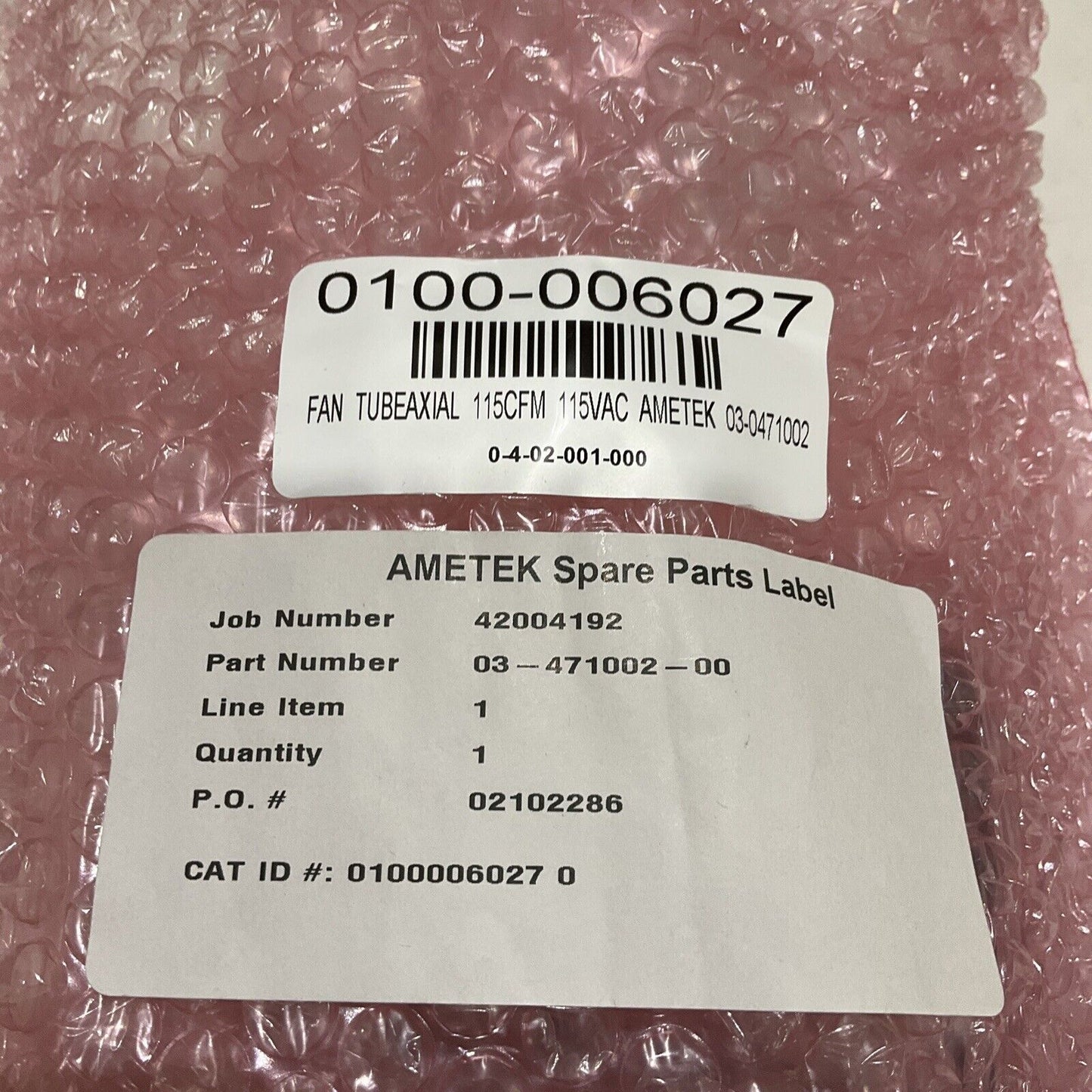 EBMPAPST 4606N TUBE AXIAL FAN 115V 50/60HZ 20W 373