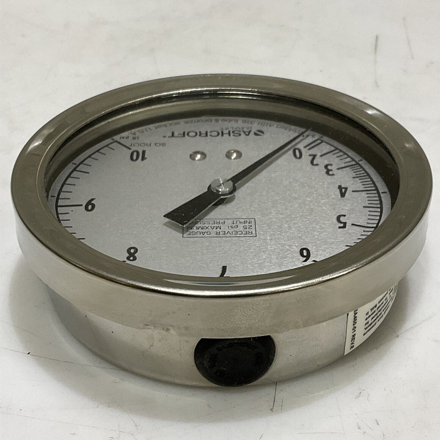 ASHCROFT 3QA52611-035 INDUSTRIAL DURALIFE GAUGE 3 1/2” TYPE 1009 3-15 LB 373