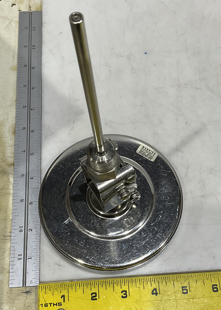 REOTEMP J BIMETAL THERMOMETER 6” STEM 150-750 F 1/2” NPT 373
