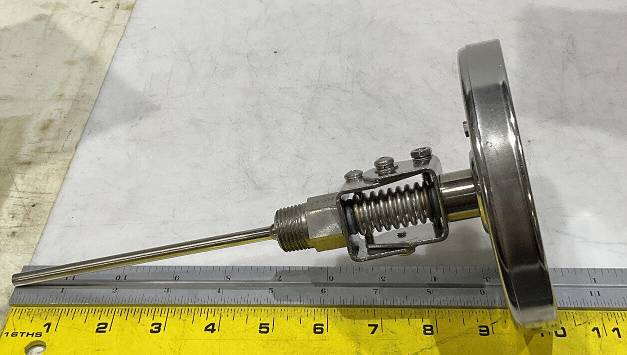REOTEMP J BIMETAL THERMOMETER 6” STEM 150-750 F 1/2” NPT 373