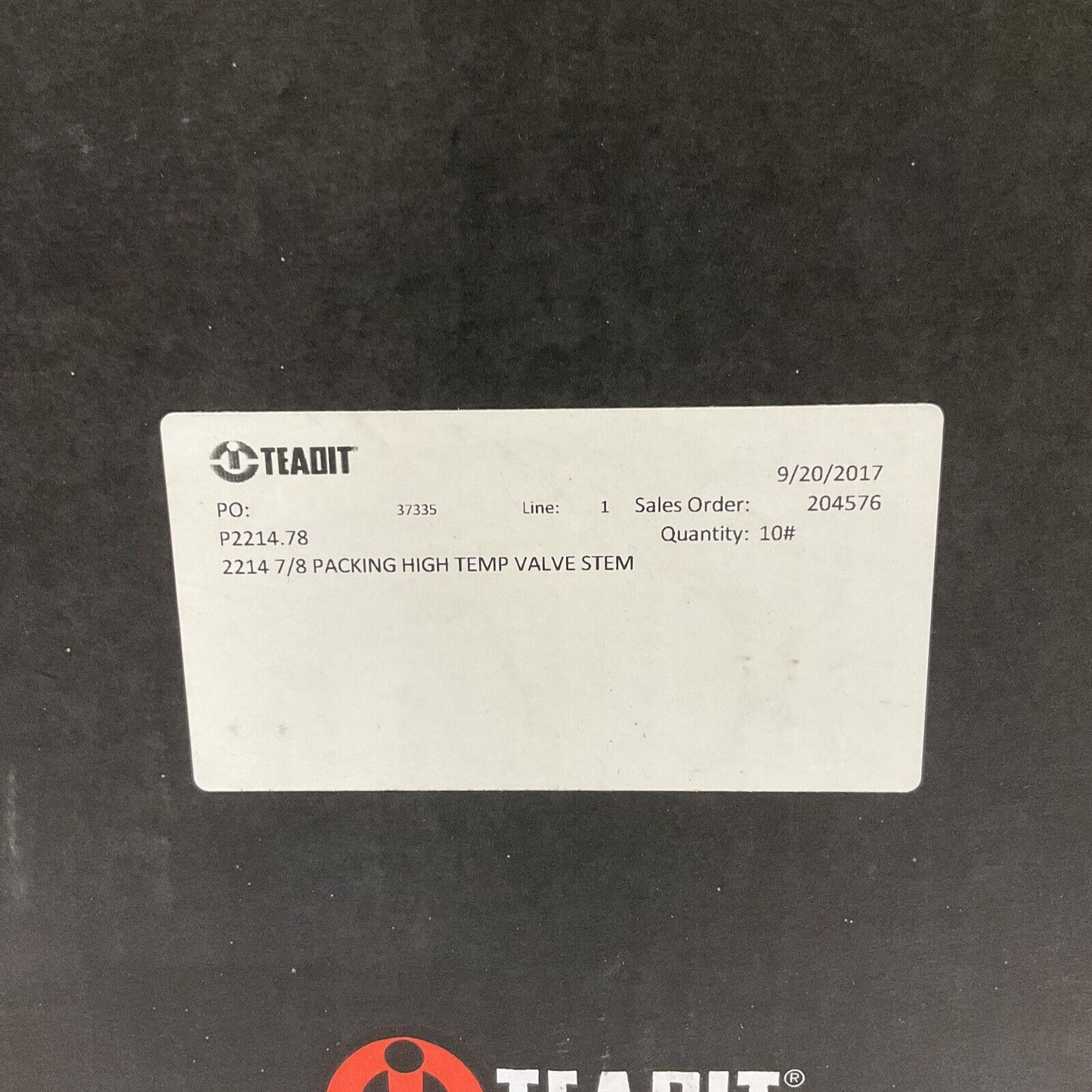 TEADIT 2214 7/8 HIGH TEMP BULK PACKING HIGH TEMP VALVE STEM 10 LB 373