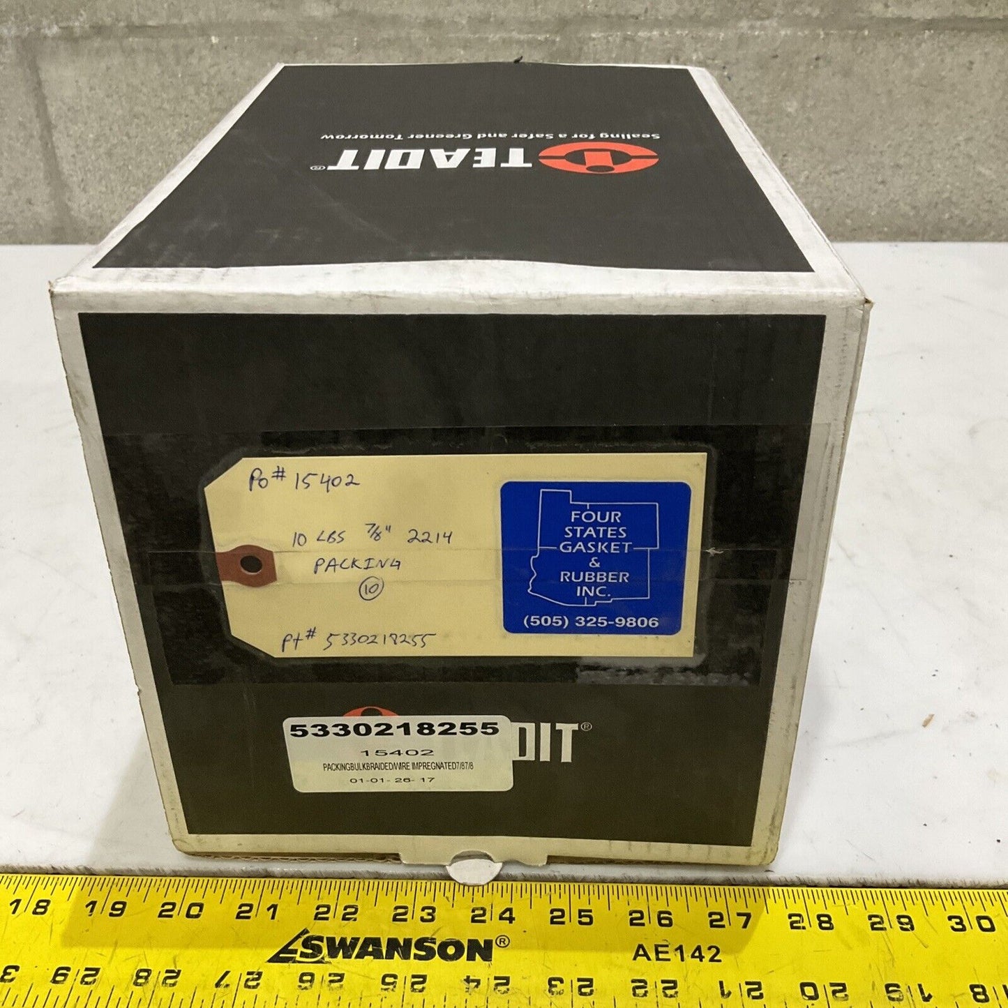 TEADIT 2214 7/8 HIGH TEMP BULK PACKING HIGH TEMP VALVE STEM 10 LB 373