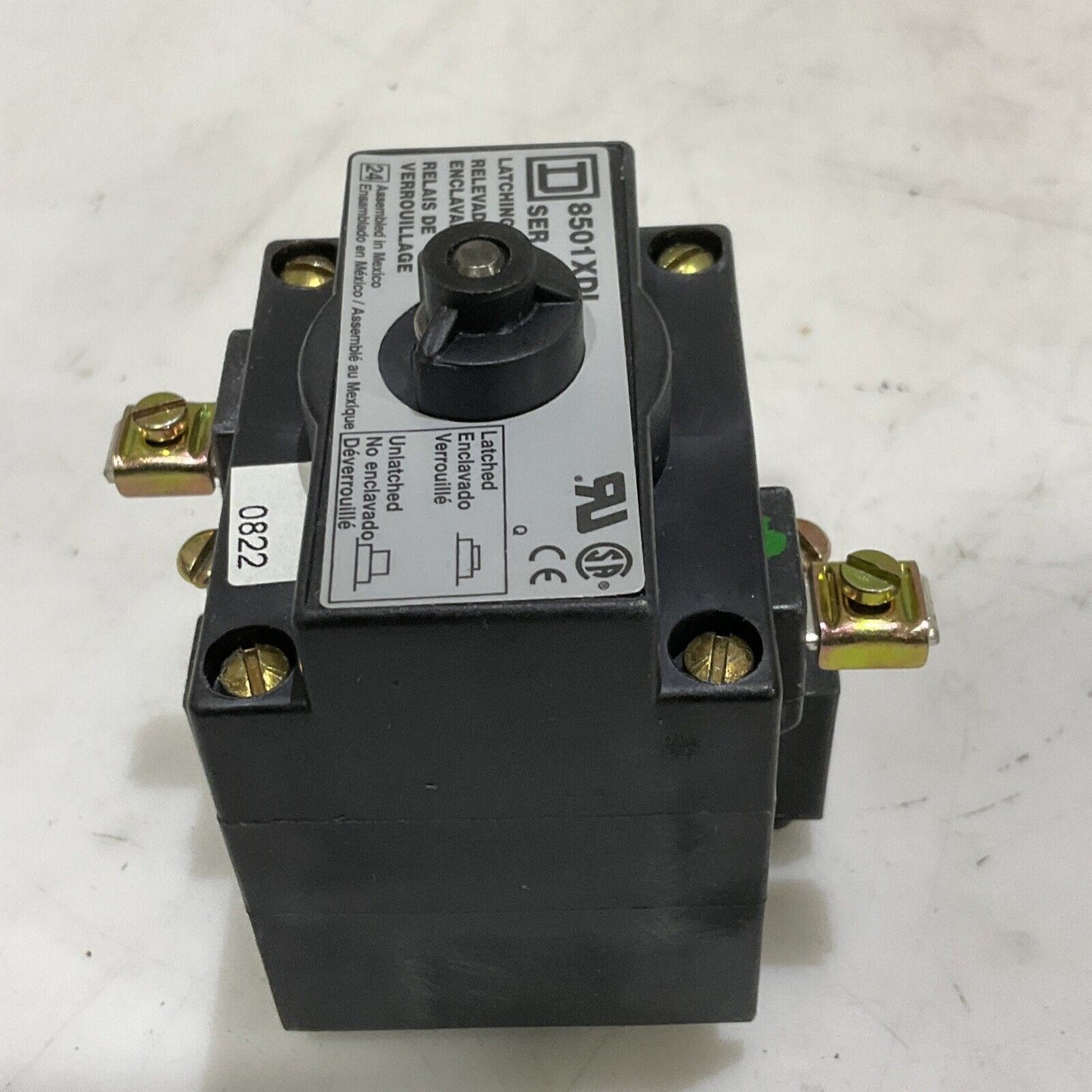 SQUARE D 8501XDLV62 MECHANICAL LATCHING RELAY SERIES B 373