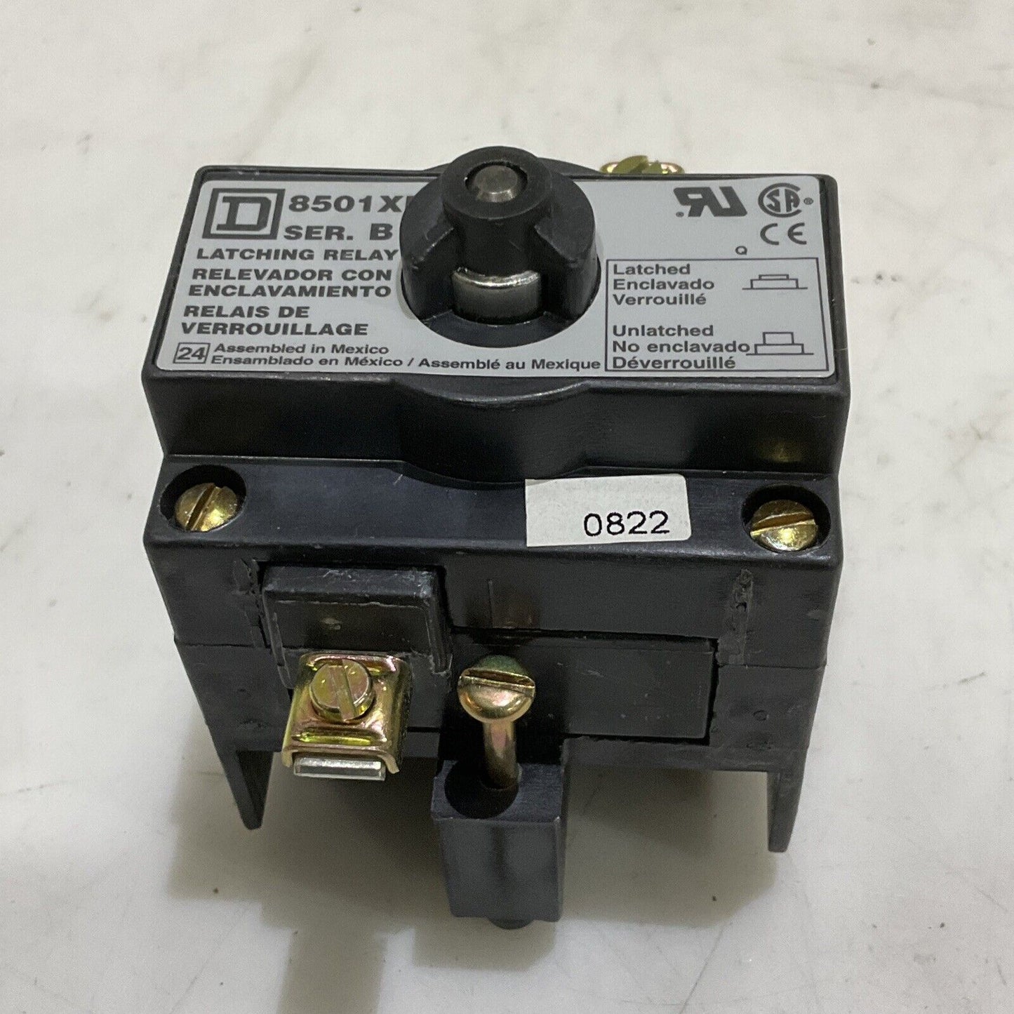 SQUARE D 8501XDLV62 MECHANICAL LATCHING RELAY SERIES B 373