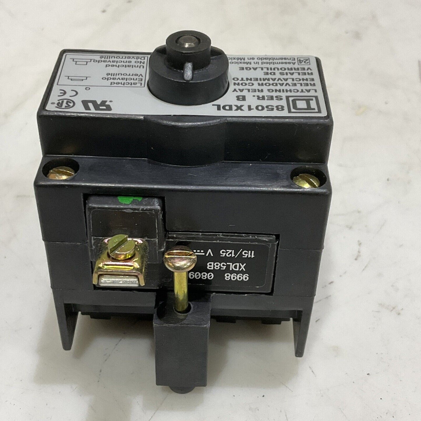 SQUARE D 8501XDLV62 MECHANICAL LATCHING RELAY SERIES B 373
