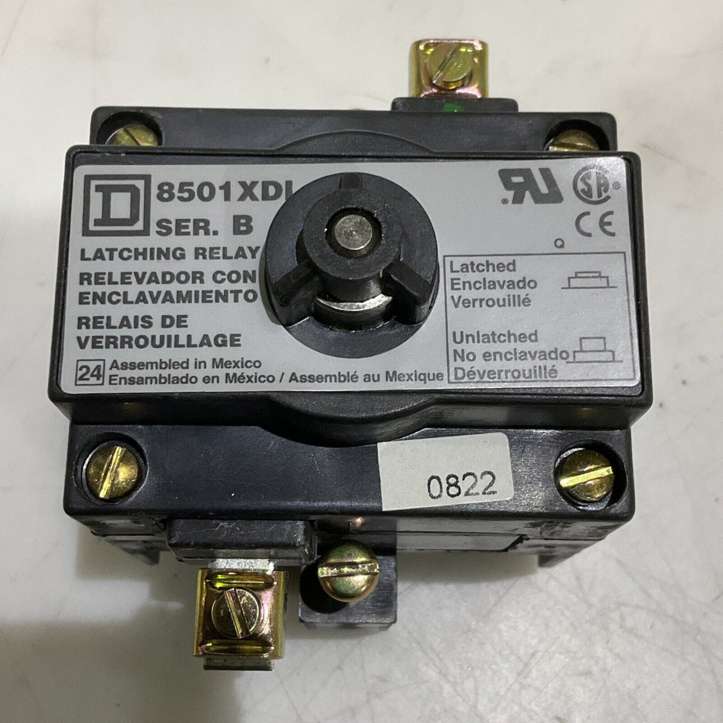 SQUARE D 8501XDLV62 MECHANICAL LATCHING RELAY SERIES B 373