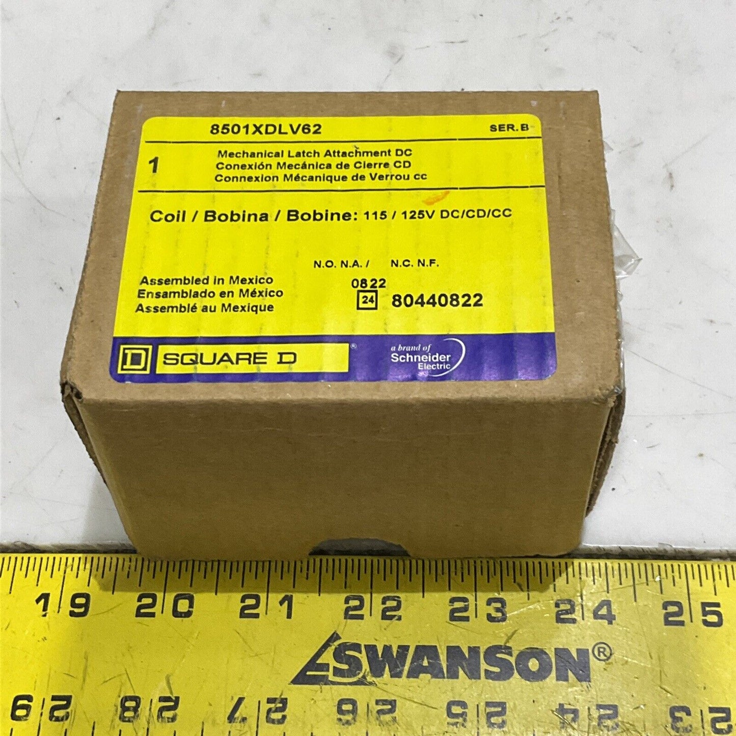 SQUARE D 8501XDLV62 MECHANICAL LATCHING RELAY SERIES B 373
