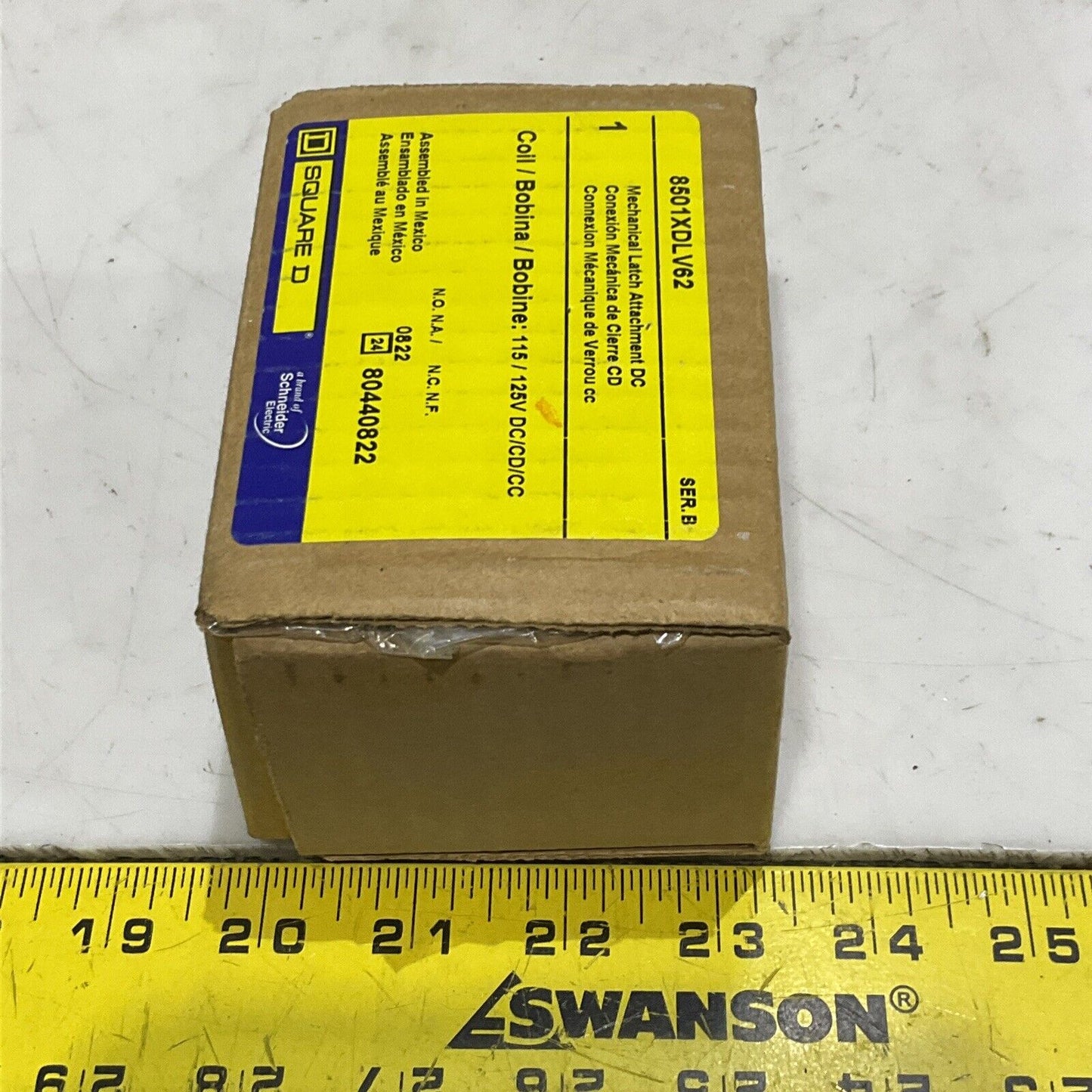 SQUARE D 8501XDLV62 MECHANICAL LATCHING RELAY SERIES B 373
