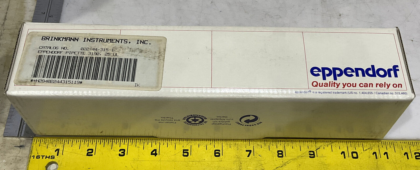 EPPENDORF BRINKMANN 022-44-315-1 PIPETTE 3190 25ML 373