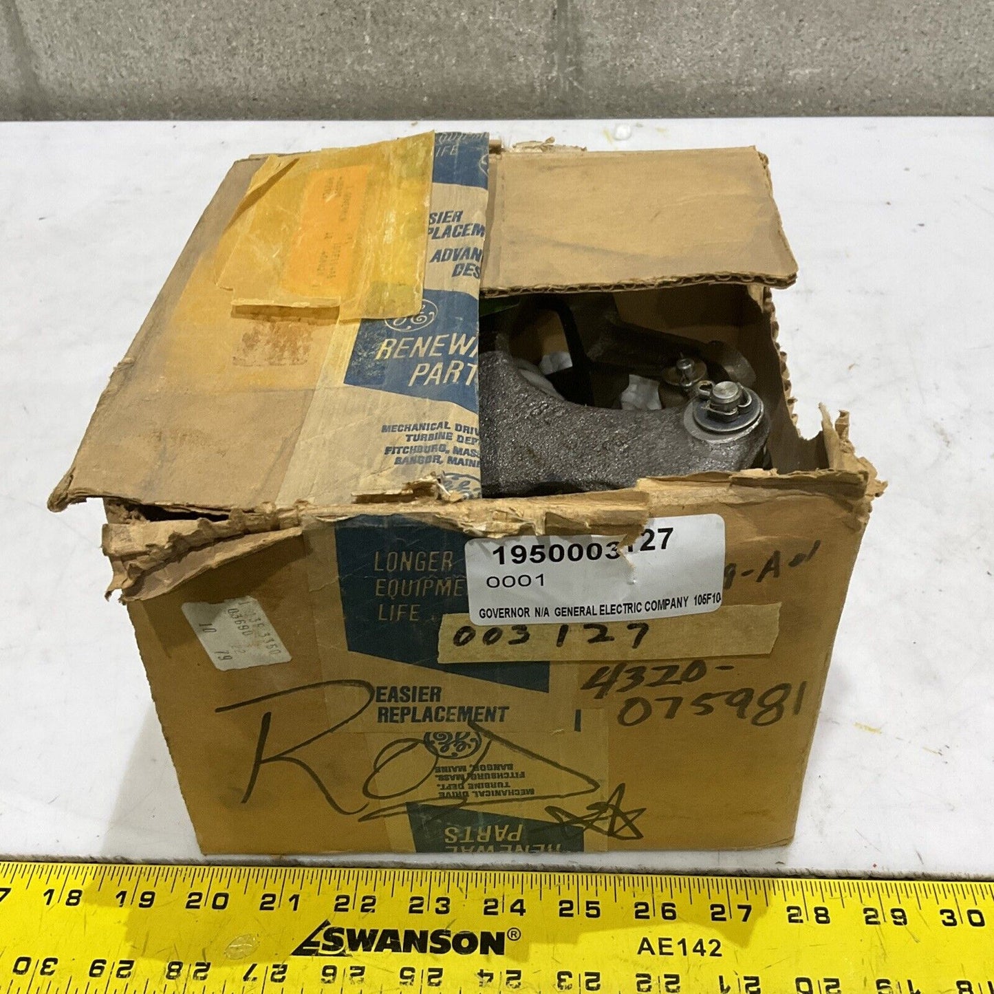 GENERAL ELECTRIC 105F104AE 18 18 B04 GOVERNOR 373