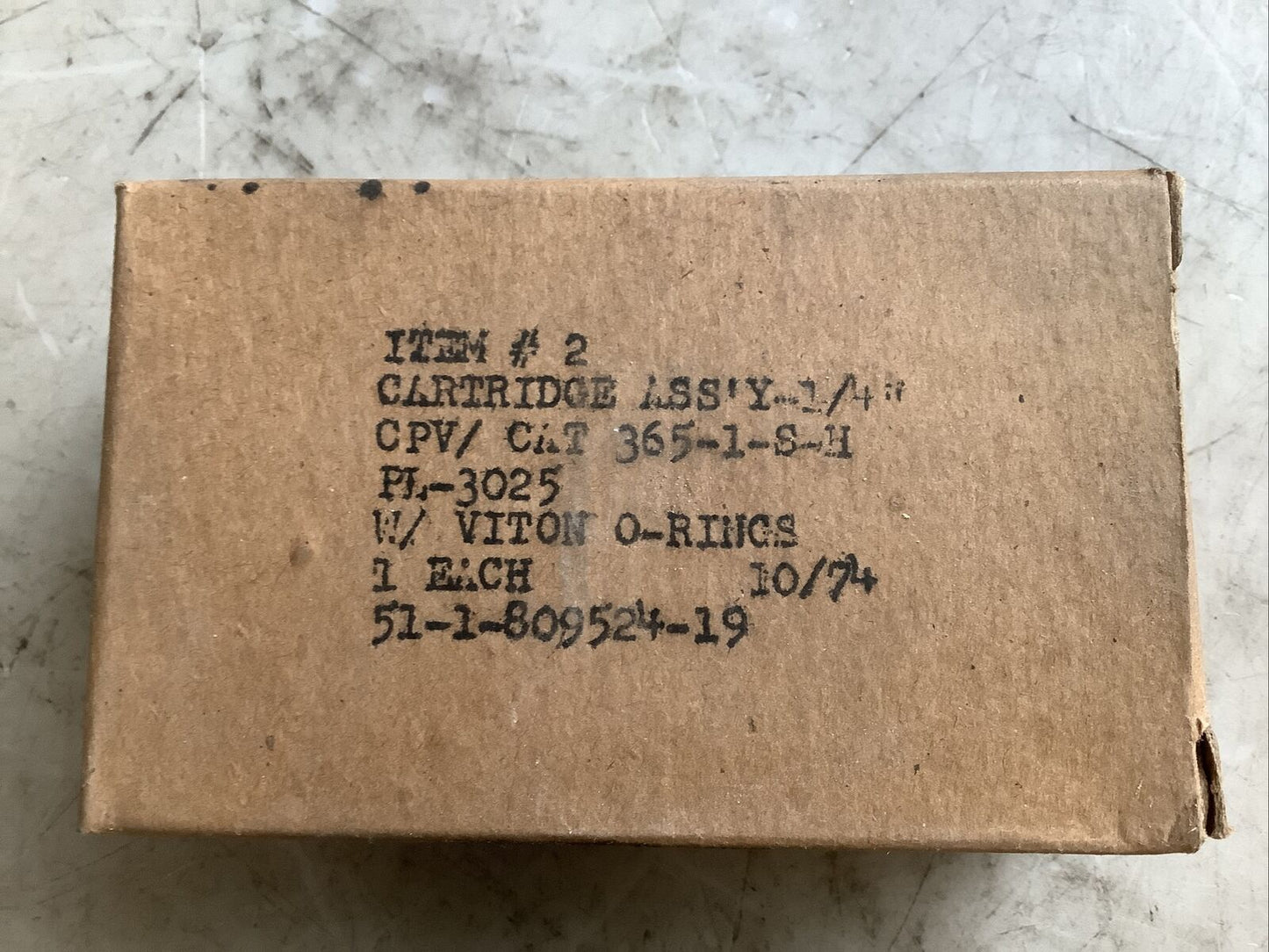 CPV 365-1-S-H CARTRIDGE ASSEMBLY 1/4IN 373