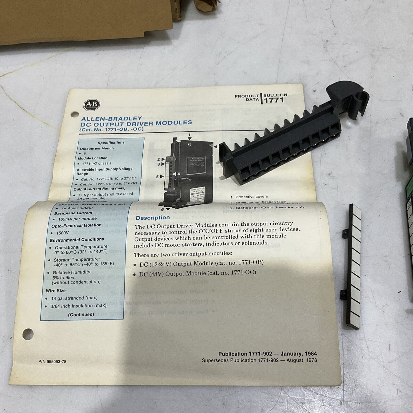 ALLEN BRADLEY 1771-OB OUTPUT MODULE SERIES B 12-24V 373