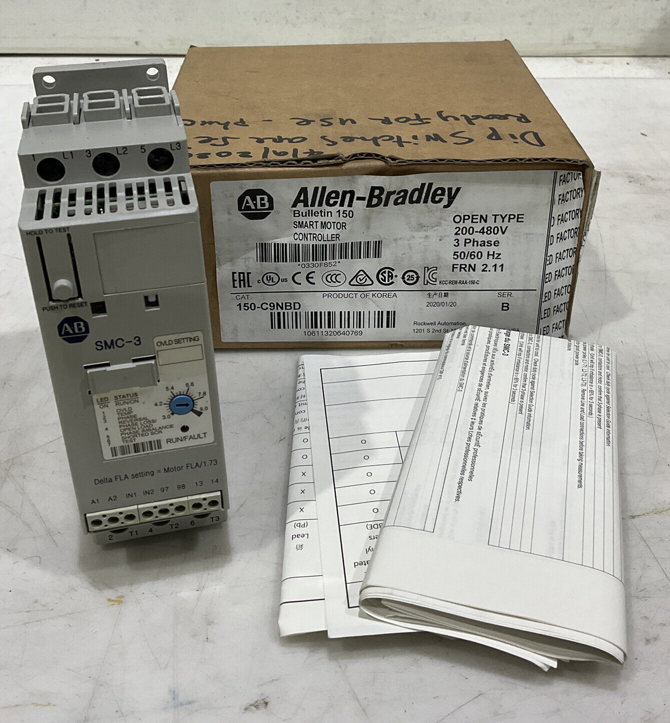 ALLEN-BRADLEY 150-C9NBD SER B SOFT STARTER 373