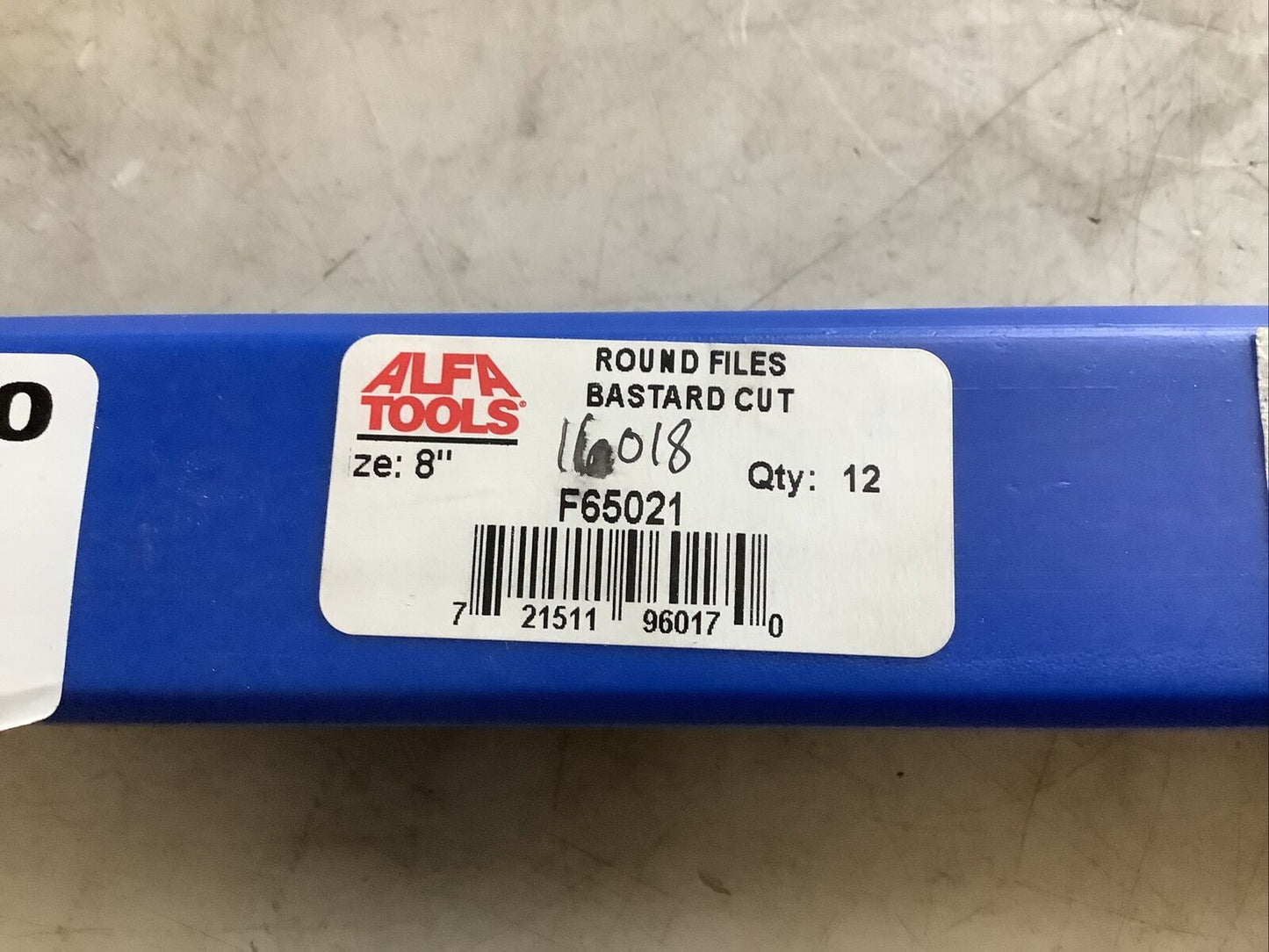 ALFA TOOLS F65021 BASTARD CUT ROUND FILE 8IN 373 - QTY 10