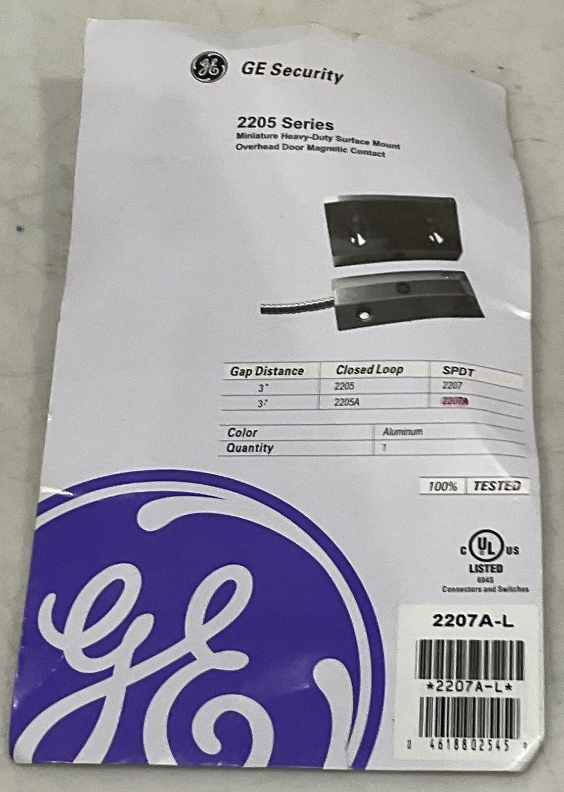 GENERAL ELECTRIC 2207A-L 2205 MAGNETIC CONTACTS MINIATURE HEAVY-DUTY 373