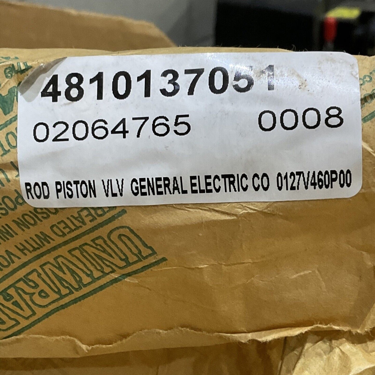 GENERAL ELECTRIC 0127V460P0001 ROD PISTON VALVE 373