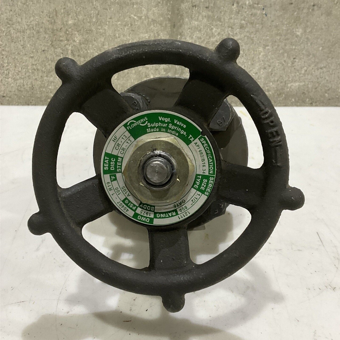 FLOWSERVE VOGHT 12111 40407-1 R19 GATE VALVE 1-1/2” 800 LB 1975 PSI A105 373