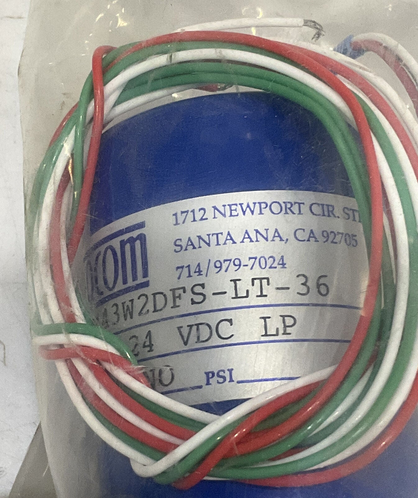 TEQCOM M443W2DFS-LT-36 24 VDC LP NC-C-NO 3-WAY SOLENOID VALVE 373