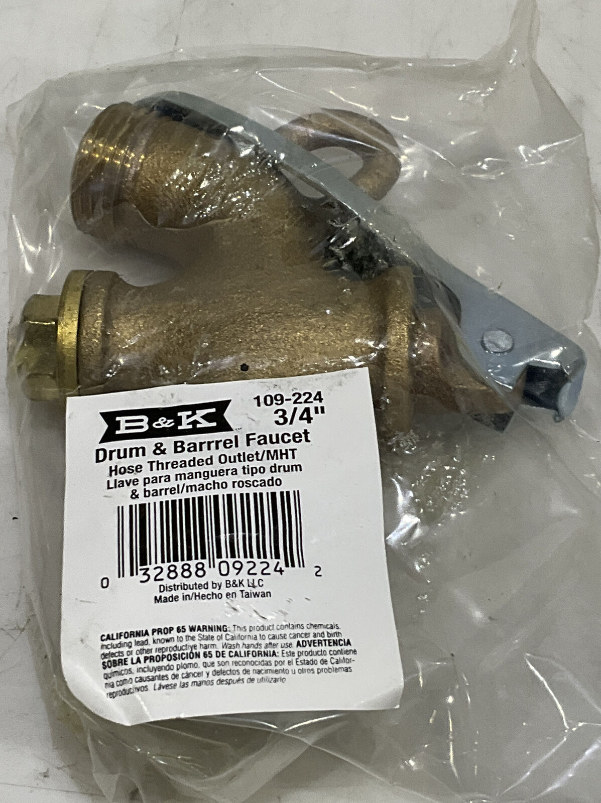 B&K PROLINE 109-224 3/4” DRUM AND BARREL FAUCET LOT OF 8 373