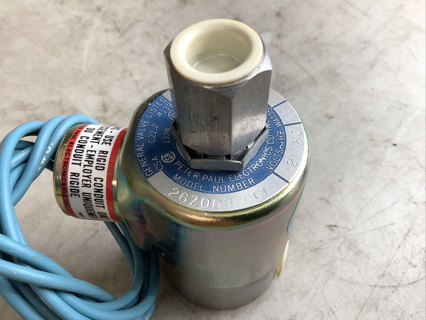 PETER PAUL ELECTRONICS 26Z00300CM SOLENOID VALVE 120V 12W 75PSI 3/32IN 373