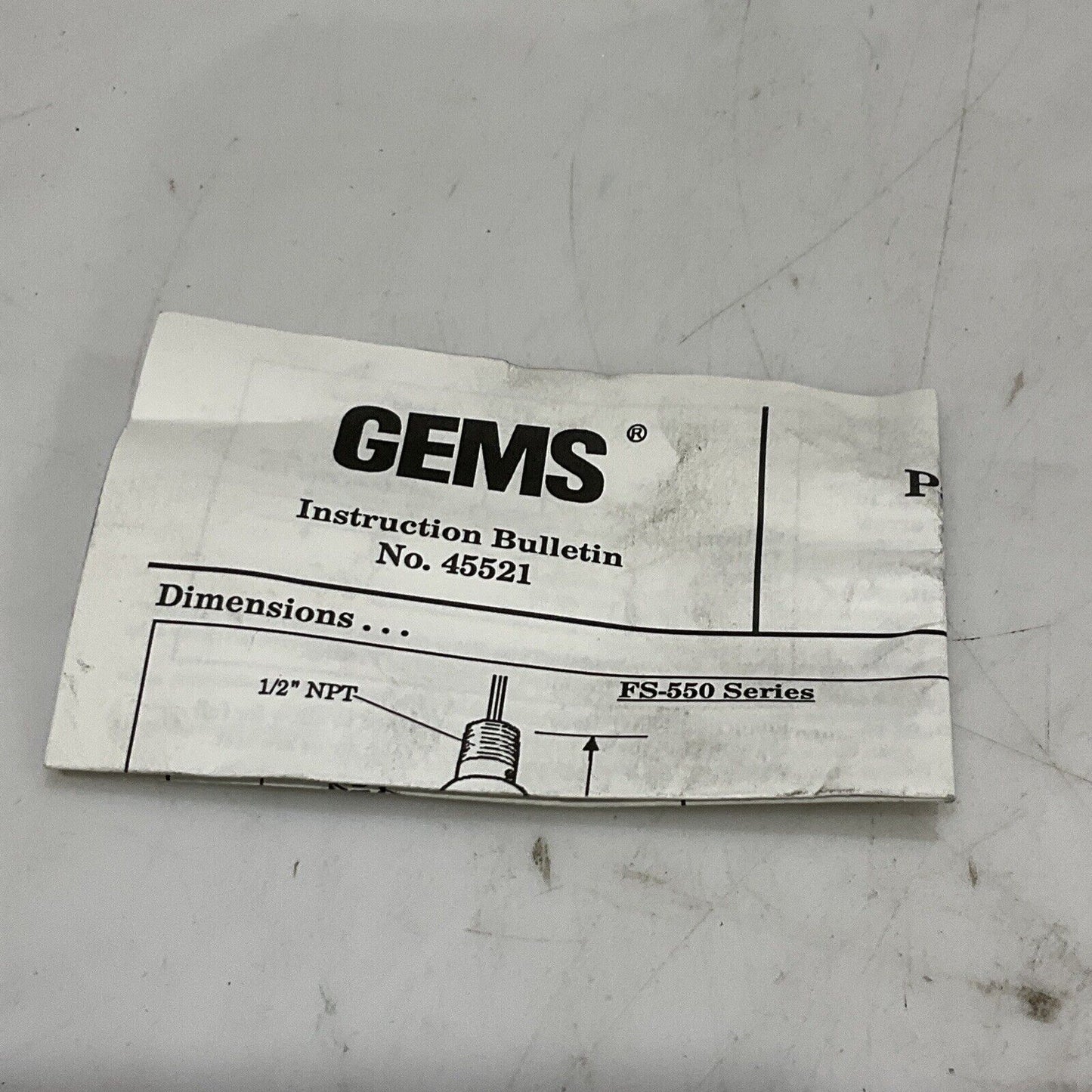 IMO GEM SENSORS 39974 FLOW SWITCH TYPE FS-600 373
