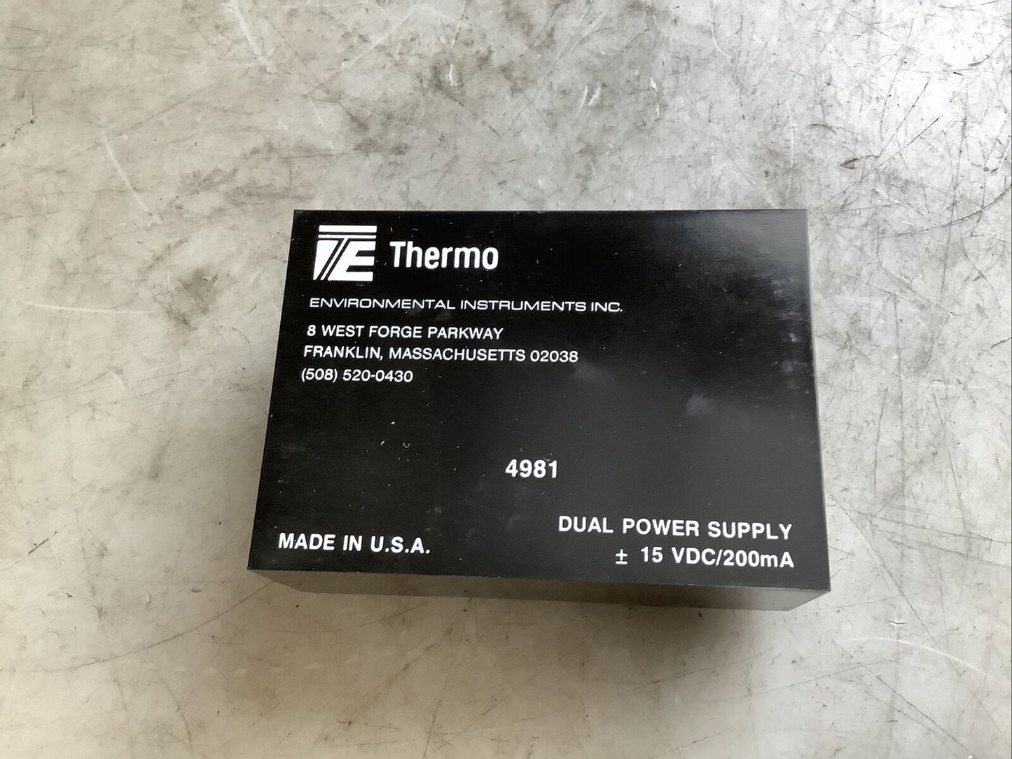 THERMO ENVIRONMENTAL 4981 DUAL POWER SUPPLY 15VDC 373