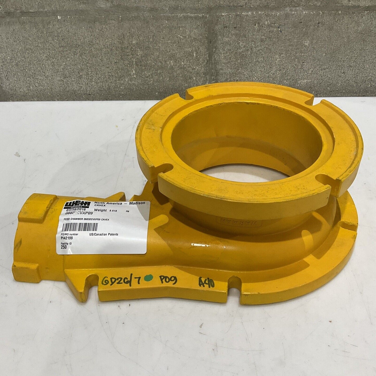 WEIR 06032CVXP09 FEED CHAMBER 150MM P09 A133873 373