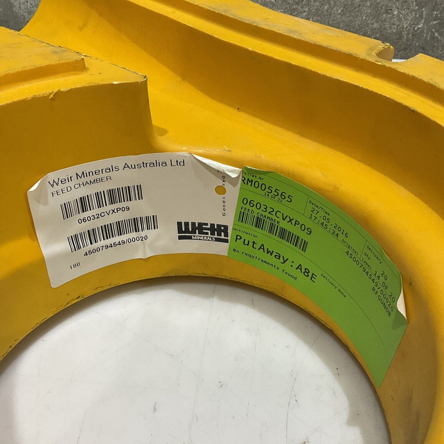 WEIR 06032CVXP09 FEED CHAMBER 150MM P09 A133873 373