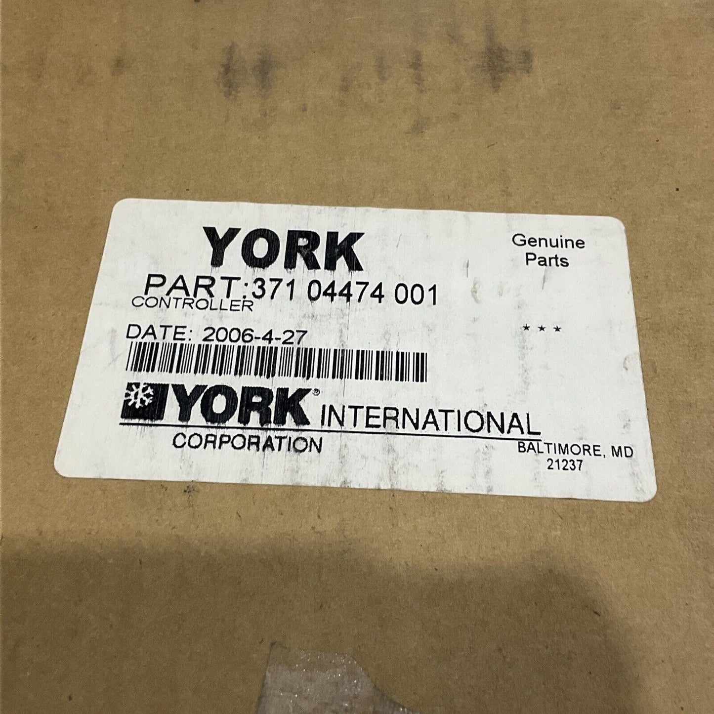 JOHNSON CONTROLS YORK 371 04474 001 CONTROLLER 373