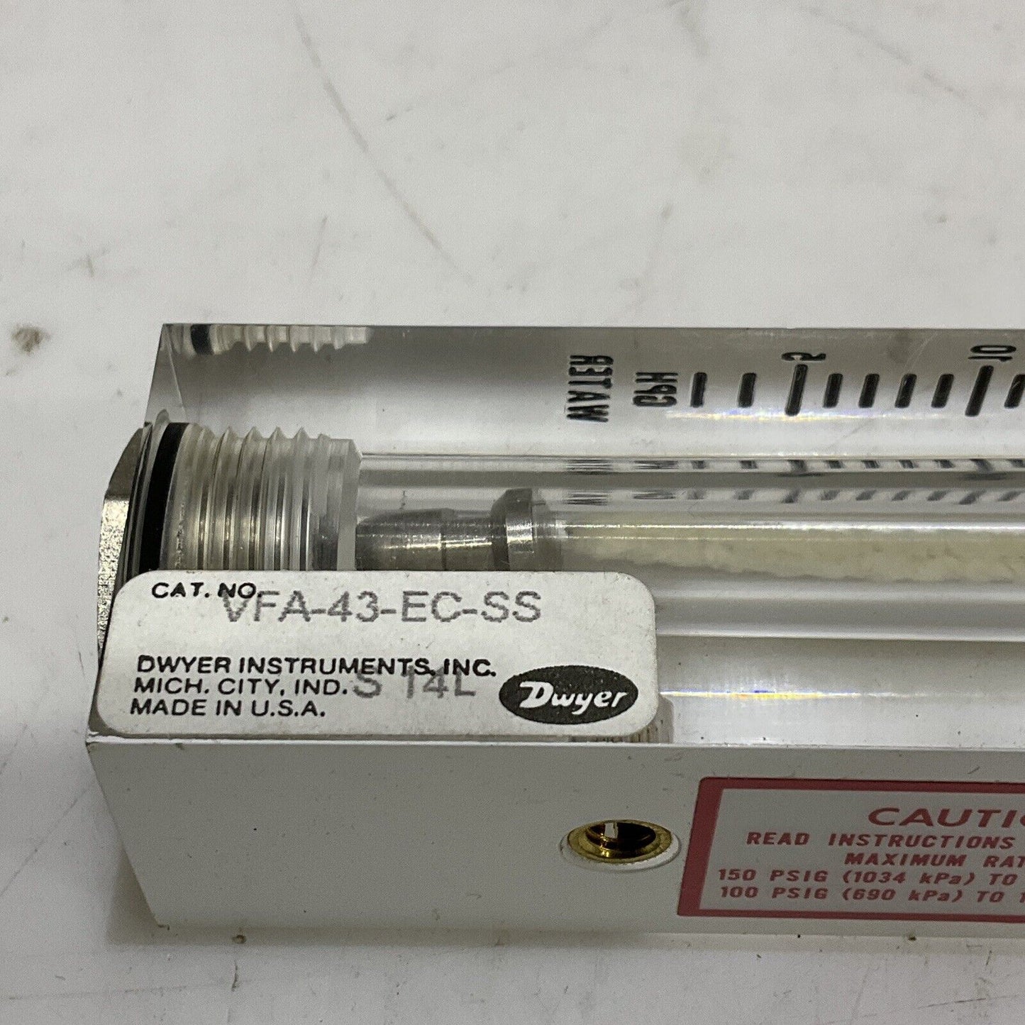 DWYER VFA-43-EC-SS VISI-FLOAT FLOWMETER SERIES VFA 373