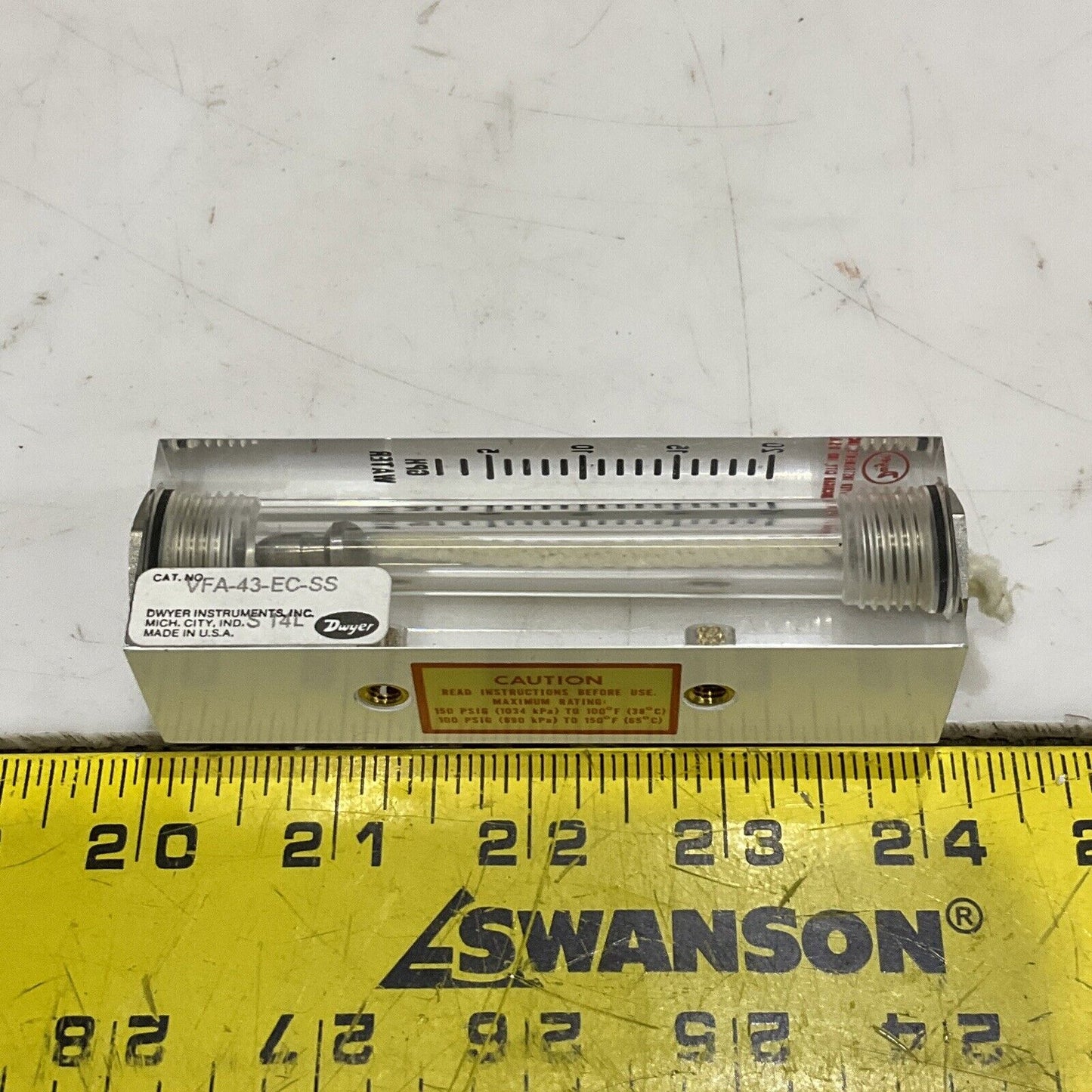 DWYER VFA-43-EC-SS VISI-FLOAT FLOWMETER SERIES VFA 373