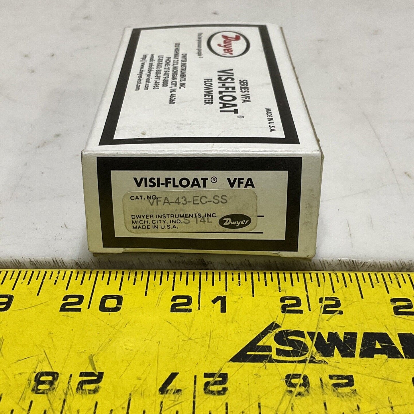 DWYER VFA-43-EC-SS VISI-FLOAT FLOWMETER SERIES VFA 373