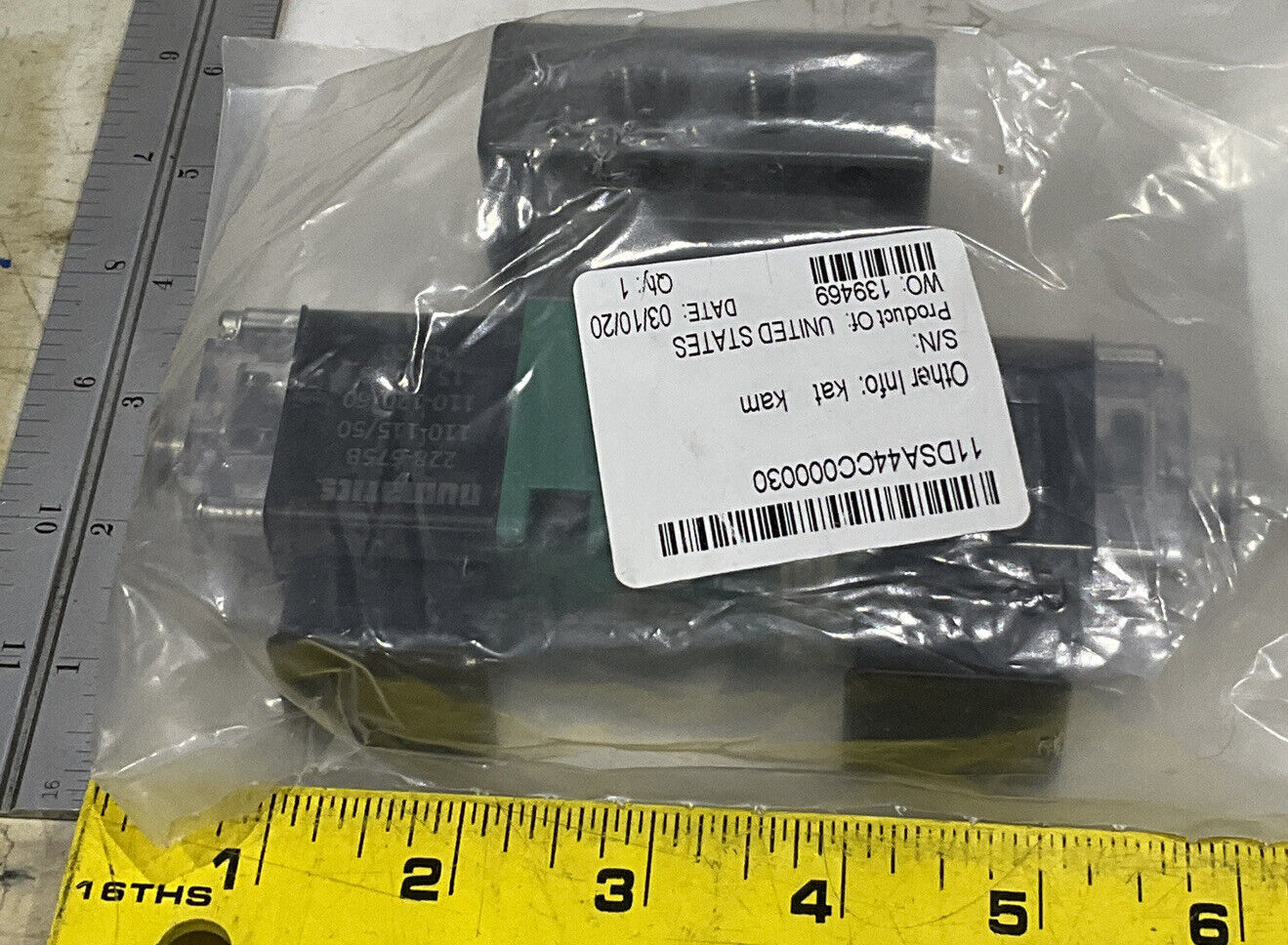 NUMATICS 11DSA44CC000030 228-675B DOUBLE COIL SOLENOID VALVE 373